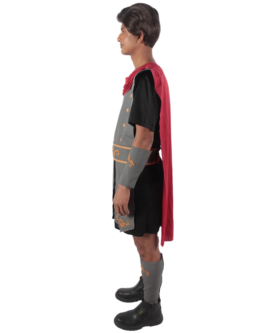 HPO Adult Men's Black And Grey Gladiator Cosplay Costume Bundle, Multiple Size Options 4 HPO Adult Men's Black And Grey Gladiator Cosplay Costume Bundle, Multiple Size Options