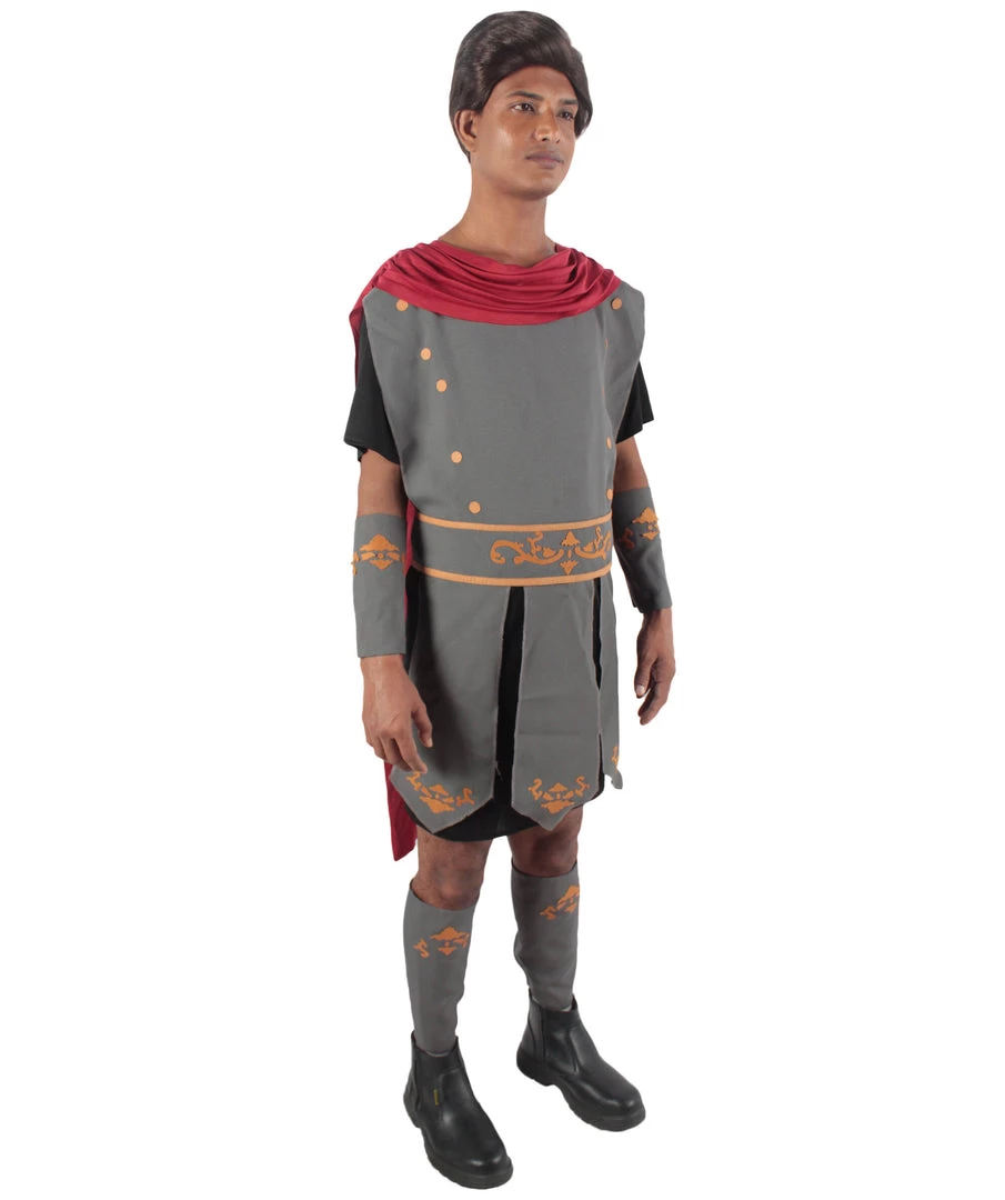 HPO Adult Men's Black And Grey Gladiator Cosplay Costume Bundle, Multiple Size Options 7 HPO Adult Men's Black And Grey Gladiator Cosplay Costume Bundle, Multiple Size Options