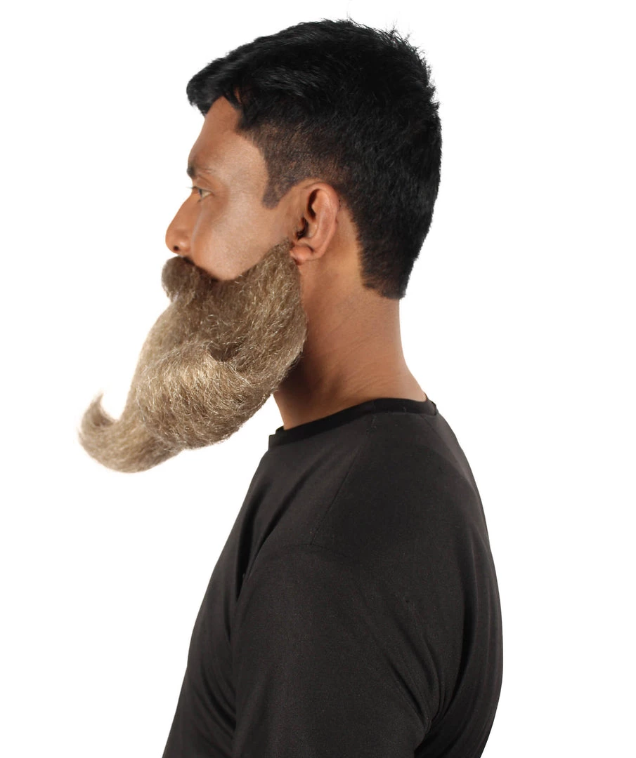 HPO Adult Men's Giant Twisted Wizard Champion Mustache And Beard, Multiple Color Options, Synthetic Fiber 4 HPO Adult Men's Giant Twisted Wizard Champion Mustache And Beard, Multiple Color Options, Synthetic Fiber