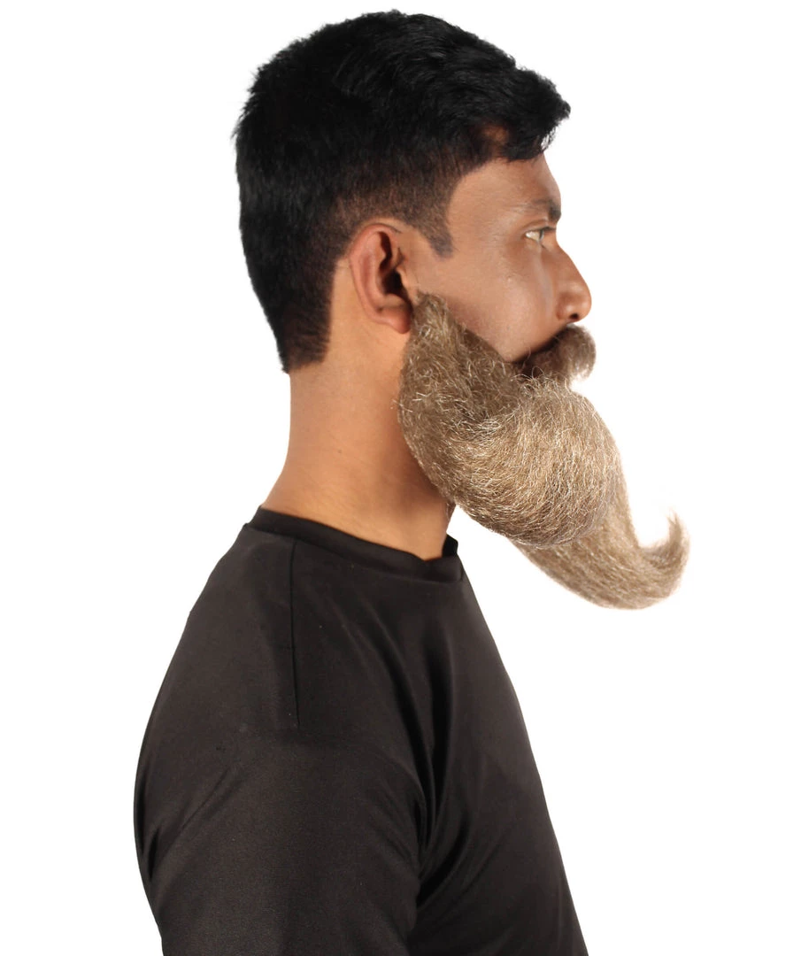 HPO Adult Men's Giant Twisted Wizard Champion Mustache And Beard, Multiple Color Options, Synthetic Fiber 5 HPO Adult Men's Giant Twisted Wizard Champion Mustache And Beard, Multiple Color Options, Synthetic Fiber