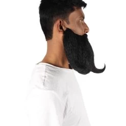 HPO Adult Men's Giant Twisted Wizard Champion Mustache And Beard, Multiple Color Options, Synthetic Fiber 47 HPO Adult Men's Giant Twisted Wizard Champion Mustache And Beard, Multiple Color Options, Synthetic Fiber