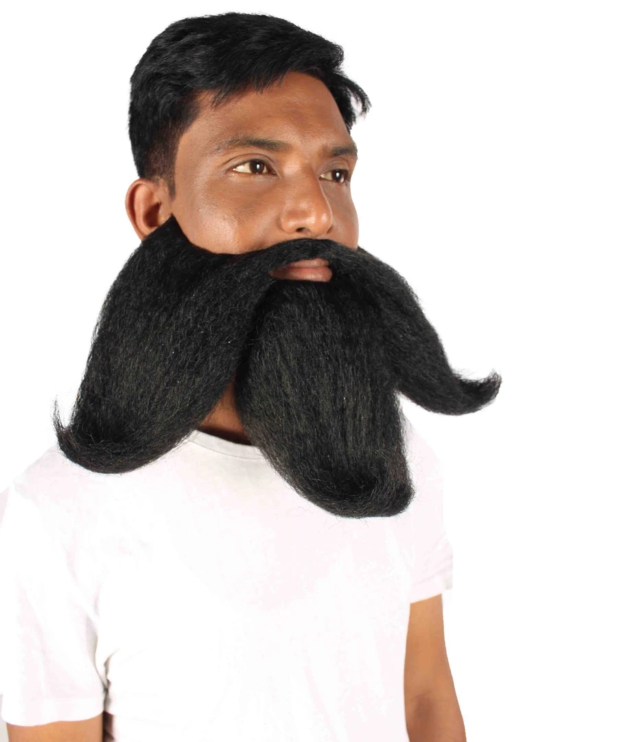 HPO Adult Men's Giant Twisted Wizard Champion Mustache And Beard, Multiple Color Options, Synthetic Fiber 17 HPO Adult Men's Giant Twisted Wizard Champion Mustache And Beard, Multiple Color Options, Synthetic Fiber