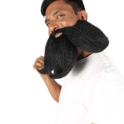 HPO Adult Men's Giant Twisted Wizard Champion Mustache And Beard, Multiple Color Options, Synthetic Fiber 49 HPO Adult Men's Giant Twisted Wizard Champion Mustache And Beard, Multiple Color Options, Synthetic Fiber