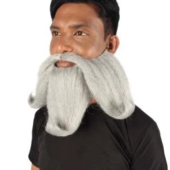 HPO Adult Men's Giant Twisted Wizard Champion Mustache And Beard, Multiple Color Options, Synthetic Fiber 59 HPO Adult Men's Giant Twisted Wizard Champion Mustache And Beard, Multiple Color Options, Synthetic Fiber