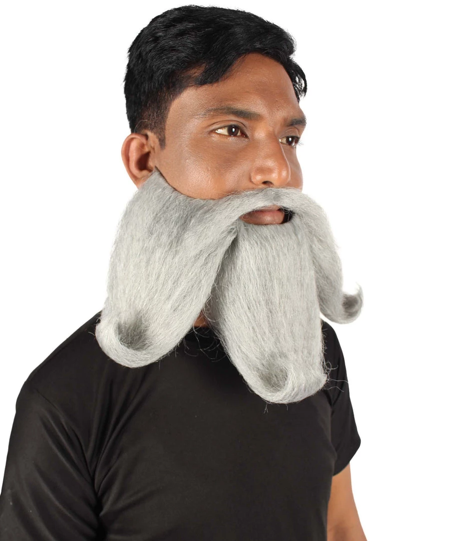 HPO Adult Men's Giant Twisted Wizard Champion Mustache And Beard, Multiple Color Options, Synthetic Fiber 31 HPO Adult Men's Giant Twisted Wizard Champion Mustache And Beard, Multiple Color Options, Synthetic Fiber