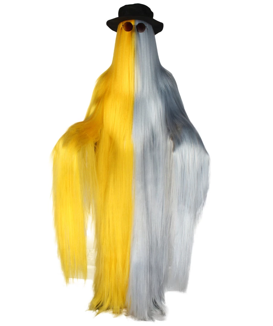 HPO Premium Adults Men's/Women's Dapper Creature Playboy Mixed Gold Tinsel Costume & Wig 3 HPO Premium Adults Men's/Women's Dapper Creature Playboy Mixed Gold Tinsel Costume & Wig