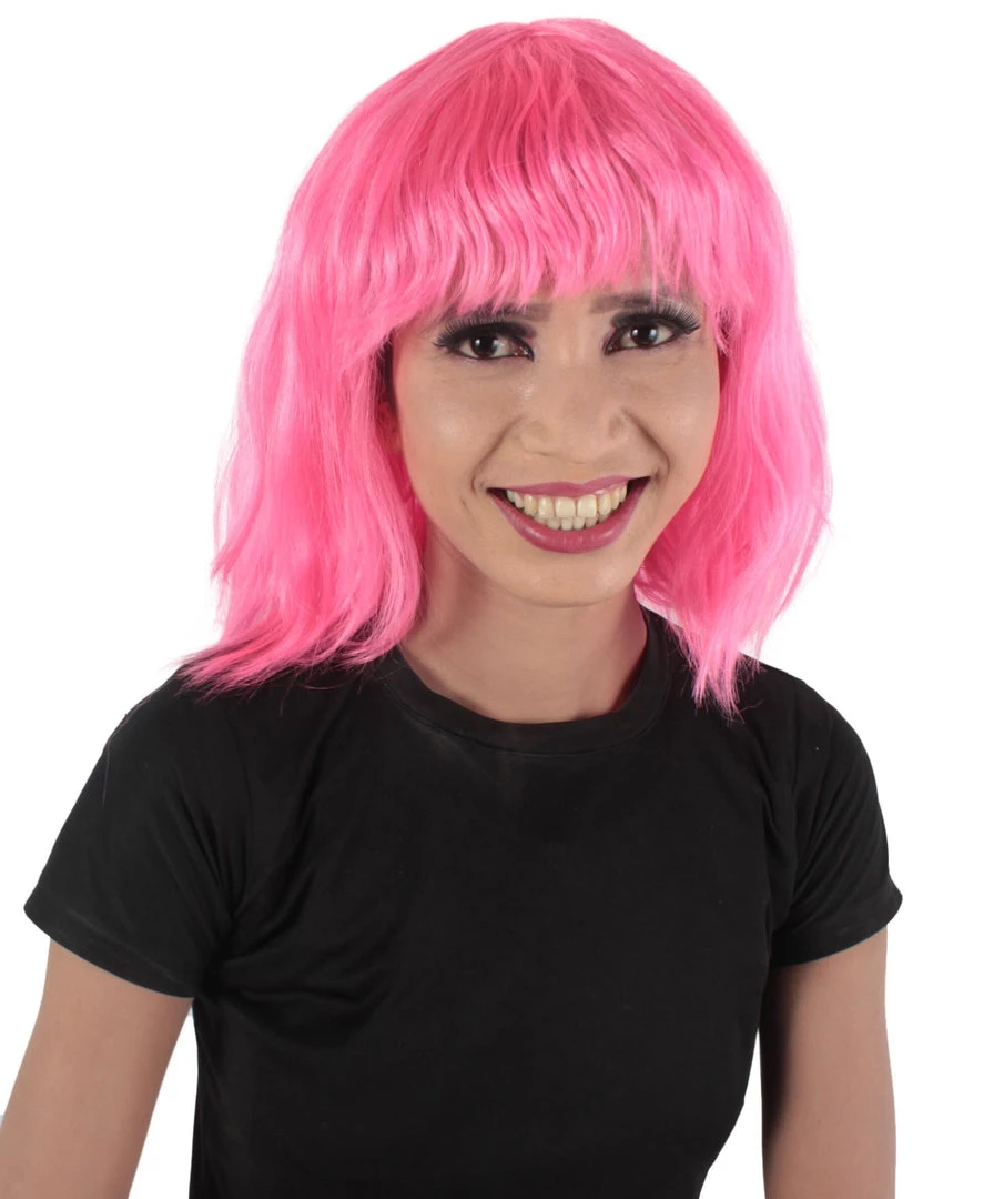 HPO Women's Shoulder Length Bangs Wavy Cosplay Wig | Multiple Color Options 10 HPO Women's Shoulder Length Bangs Wavy Cosplay Wig | Multiple Color Options