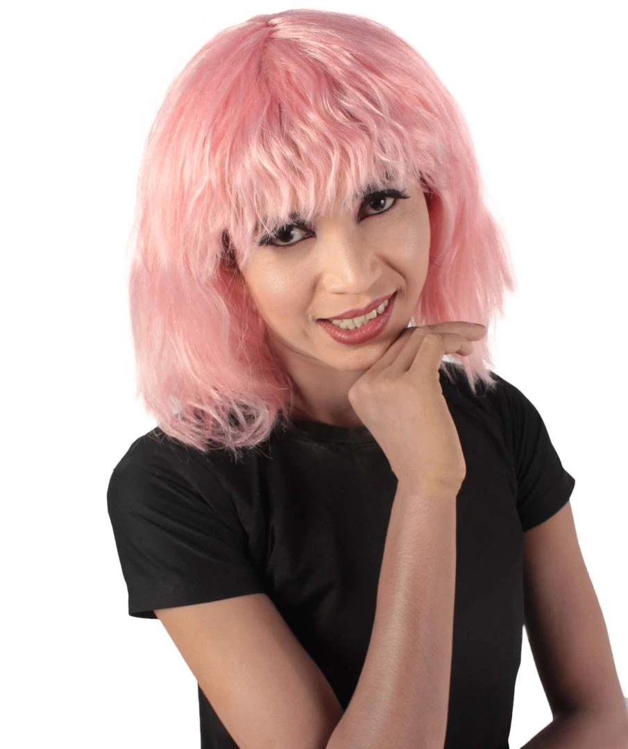 HPO Women's Shoulder Length Bangs Wavy Cosplay Wig | Multiple Color Options 11 HPO Women's Shoulder Length Bangs Wavy Cosplay Wig | Multiple Color Options