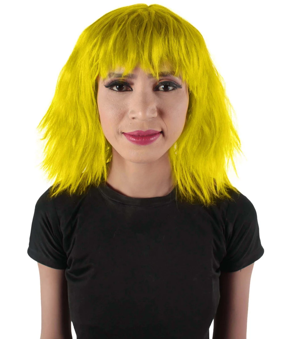HPO Women's Shoulder Length Bangs Wavy Cosplay Wig | Multiple Color Options 13 HPO Women's Shoulder Length Bangs Wavy Cosplay Wig | Multiple Color Options