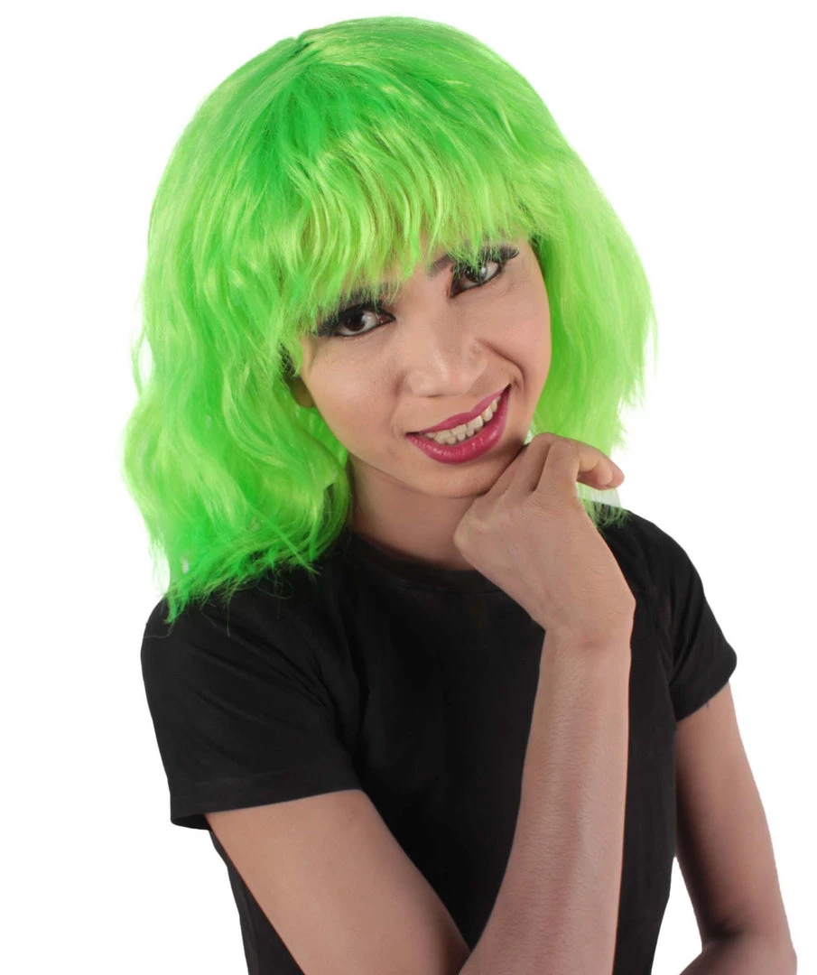 HPO Women's Shoulder Length Bangs Wavy Cosplay Wig | Multiple Color Options 16 HPO Women's Shoulder Length Bangs Wavy Cosplay Wig | Multiple Color Options