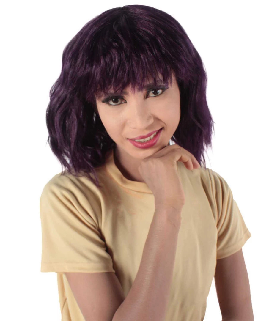 HPO Women's Shoulder Length Bangs Wavy Cosplay Wig | Multiple Color Options 19 HPO Women's Shoulder Length Bangs Wavy Cosplay Wig | Multiple Color Options