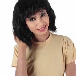 HPO Women's Shoulder Length Bangs Wavy Cosplay Wig | Multiple Color Options 63 HPO Women's Shoulder Length Bangs Wavy Cosplay Wig | Multiple Color Options