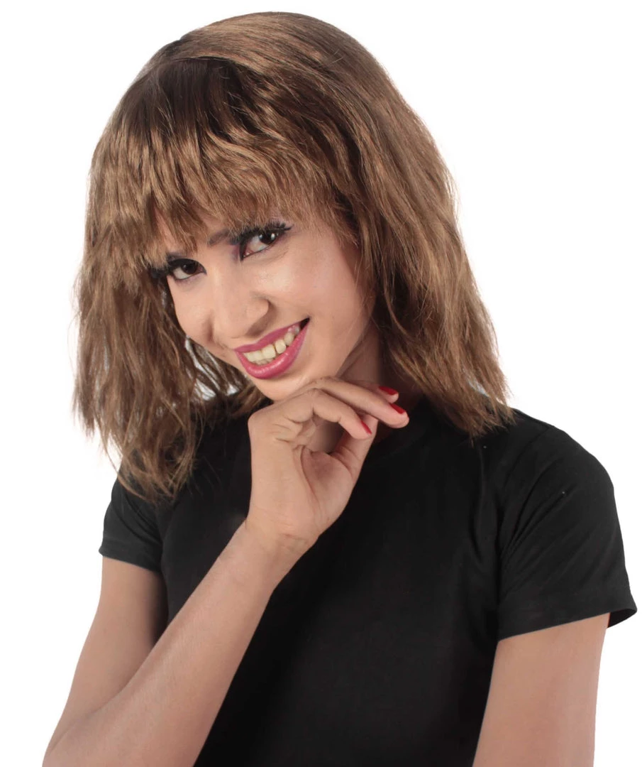 HPO Women's Shoulder Length Bangs Wavy Cosplay Wig | Multiple Color Options 23 HPO Women's Shoulder Length Bangs Wavy Cosplay Wig | Multiple Color Options