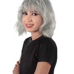 HPO Women's Shoulder Length Bangs Wavy Cosplay Wig | Multiple Color Options 66 HPO Women's Shoulder Length Bangs Wavy Cosplay Wig | Multiple Color Options