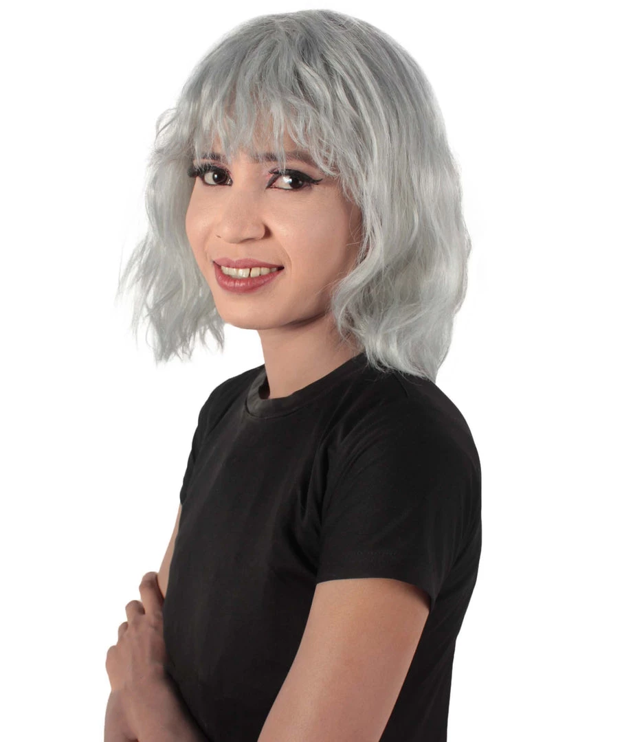 HPO Women's Shoulder Length Bangs Wavy Cosplay Wig | Multiple Color Options 25 HPO Women's Shoulder Length Bangs Wavy Cosplay Wig | Multiple Color Options