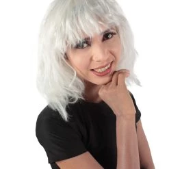 HPO Women's Shoulder Length Bangs Wavy Cosplay Wig | Multiple Color Options 67 HPO Women's Shoulder Length Bangs Wavy Cosplay Wig | Multiple Color Options