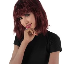 HPO Women's Shoulder Length Bangs Wavy Cosplay Wig | Multiple Color Options 69 HPO Women's Shoulder Length Bangs Wavy Cosplay Wig | Multiple Color Options