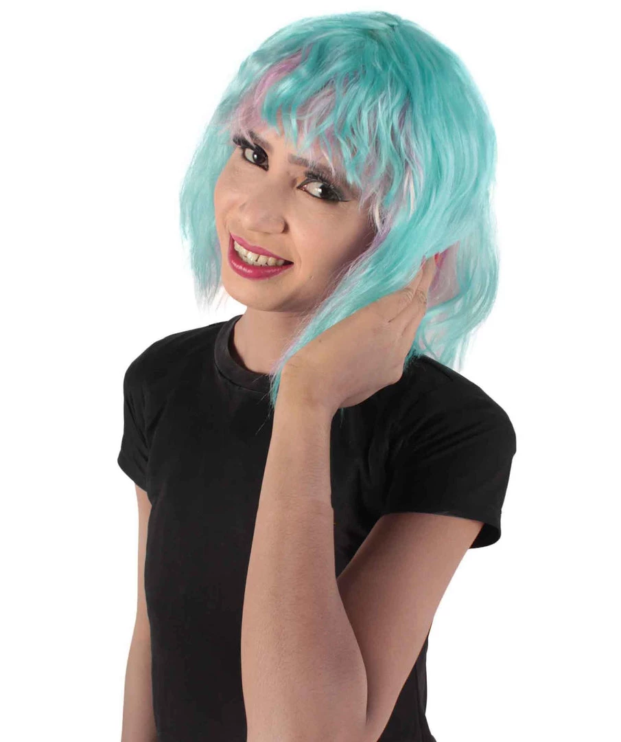 HPO Women's Shoulder Length Bangs Wavy Cosplay Wig | Multiple Color Options 31 HPO Women's Shoulder Length Bangs Wavy Cosplay Wig | Multiple Color Options