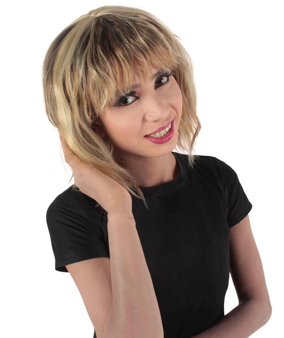 HPO Women's Shoulder Length Bangs Wavy Cosplay Wig | Multiple Color Options 32 HPO Women's Shoulder Length Bangs Wavy Cosplay Wig | Multiple Color Options