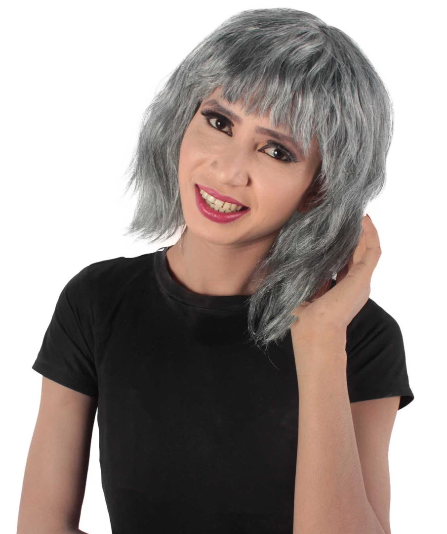 HPO Women's Shoulder Length Bangs Wavy Cosplay Wig | Multiple Color Options 35 HPO Women's Shoulder Length Bangs Wavy Cosplay Wig | Multiple Color Options