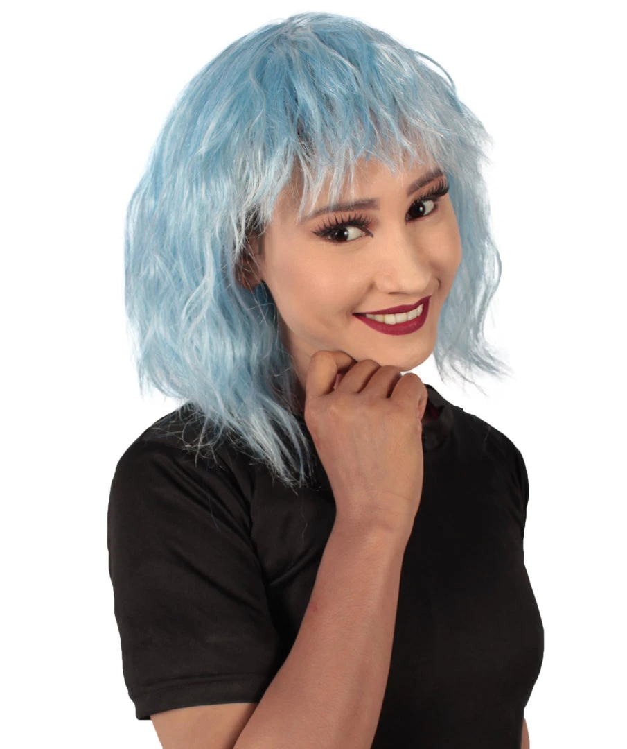 HPO Women's Shoulder Length Bangs Wavy Cosplay Wig | Multiple Color Options 37 HPO Women's Shoulder Length Bangs Wavy Cosplay Wig | Multiple Color Options