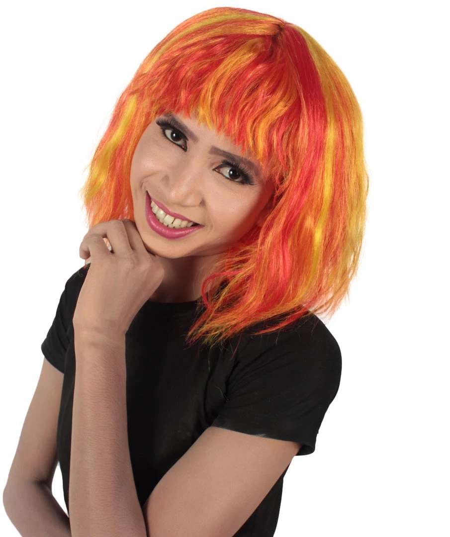 HPO Women's Shoulder Length Bangs Wavy Cosplay Wig | Multiple Color Options 40 HPO Women's Shoulder Length Bangs Wavy Cosplay Wig | Multiple Color Options