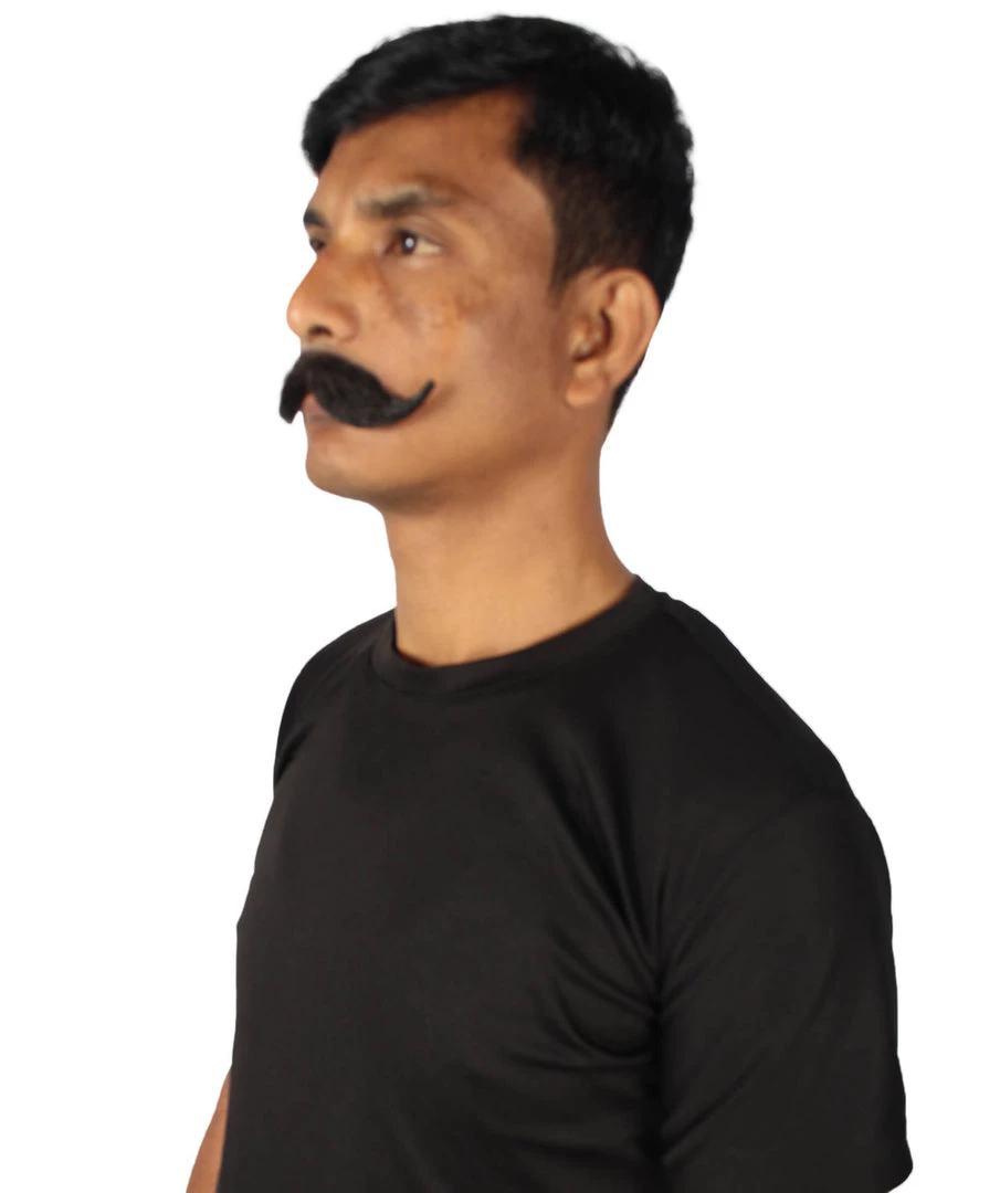 HPO Adult Men's Fake Imperial Human Hair Mustache | Multiple Color Options 12 HPO Adult Men's Fake Imperial Human Hair Mustache | Multiple Color Options