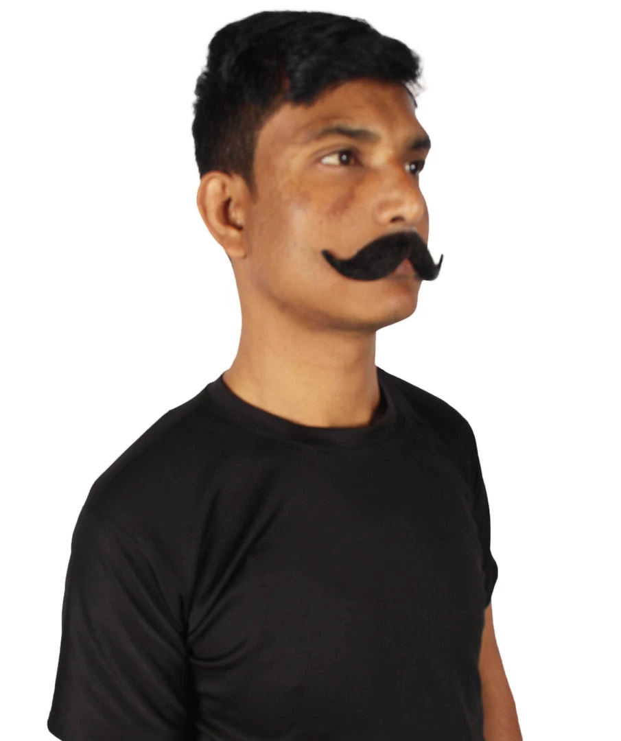 HPO Adult Men's Fake Imperial Human Hair Mustache | Multiple Color Options 15 HPO Adult Men's Fake Imperial Human Hair Mustache | Multiple Color Options