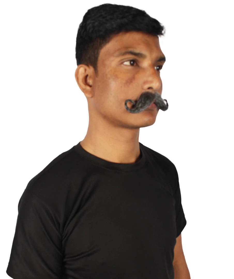 HPO Men's Human Hair Mustache Cosplay Facial Hair 21 HPO Men's Human Hair Mustache Cosplay Facial Hair