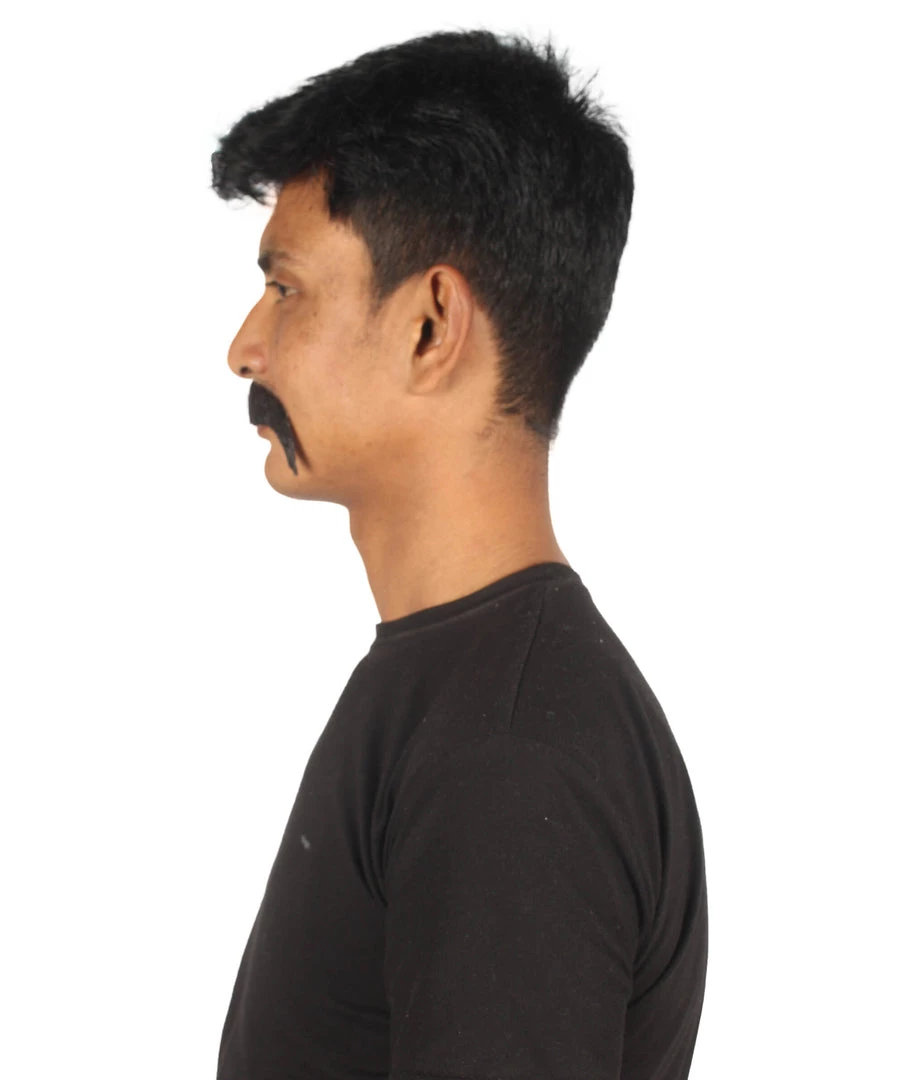 Men's Horseshoe Human Hair Mustache | Facial Hair Multiple Colors Option | HPO 36 Men's Horseshoe Human Hair Mustache | Facial Hair Multiple Colors Option | HPO