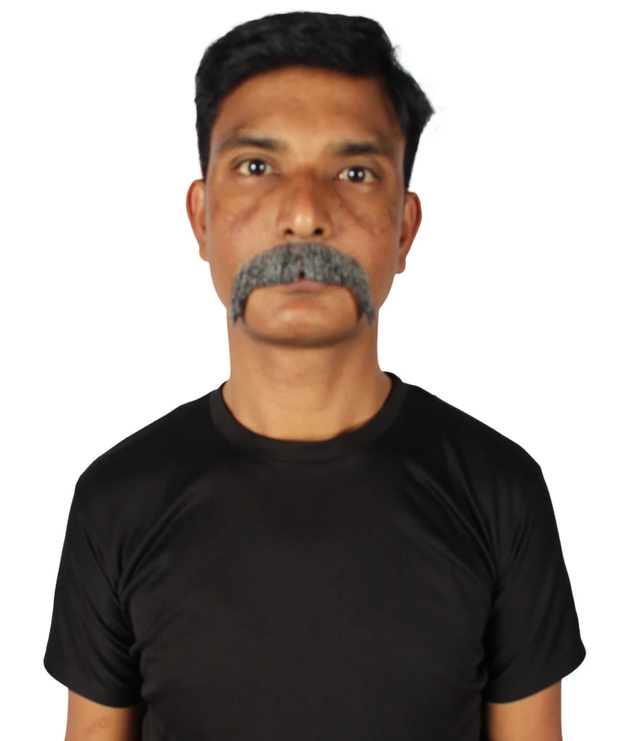 Men's Horseshoe Human Hair Mustache | Facial Hair Multiple Colors Option | HPO 39 Men's Horseshoe Human Hair Mustache | Facial Hair Multiple Colors Option | HPO