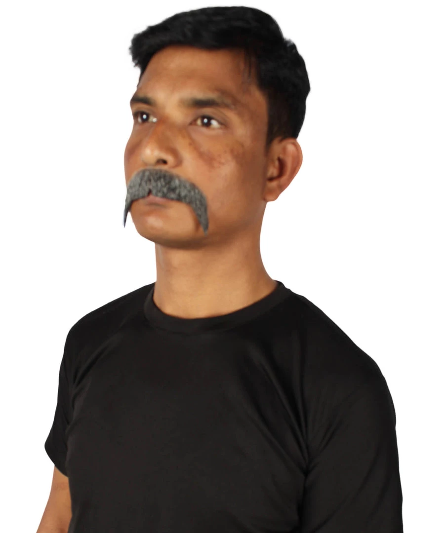 Men's Horseshoe Human Hair Mustache | Facial Hair Multiple Colors Option | HPO 40 Men's Horseshoe Human Hair Mustache | Facial Hair Multiple Colors Option | HPO