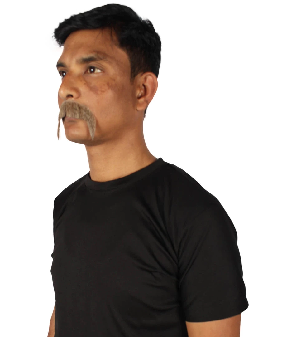 Men's Horseshoe Human Hair Mustache | Facial Hair Multiple Colors Option | HPO 45 Men's Horseshoe Human Hair Mustache | Facial Hair Multiple Colors Option | HPO