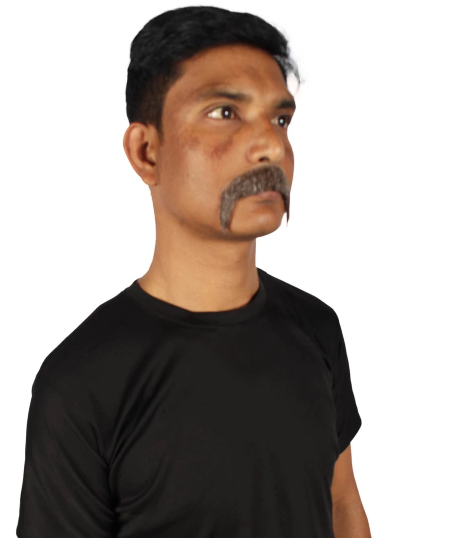 Men's Horseshoe Human Hair Mustache | Facial Hair Multiple Colors Option | HPO 53 Men's Horseshoe Human Hair Mustache | Facial Hair Multiple Colors Option | HPO