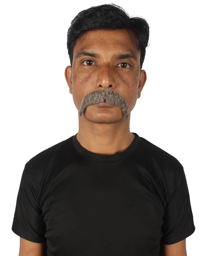 Men's Horseshoe Human Hair Mustache | Facial Hair Multiple Colors Option | HPO 54 Men's Horseshoe Human Hair Mustache | Facial Hair Multiple Colors Option | HPO