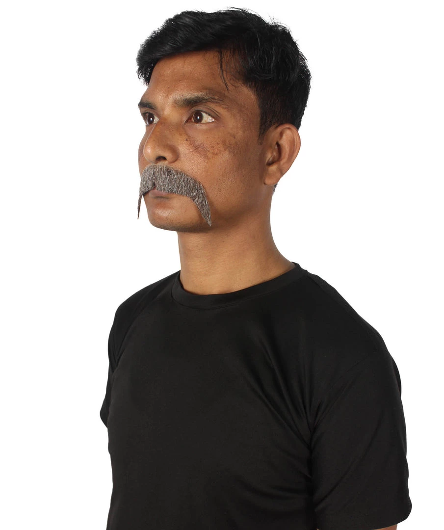 Men's Horseshoe Human Hair Mustache | Facial Hair Multiple Colors Option | HPO 55 Men's Horseshoe Human Hair Mustache | Facial Hair Multiple Colors Option | HPO