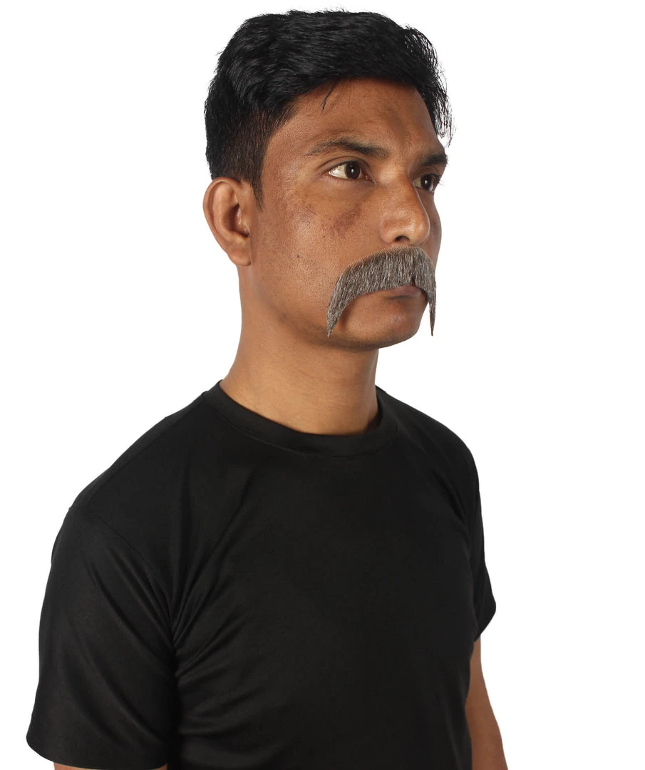 Men's Horseshoe Human Hair Mustache | Facial Hair Multiple Colors Option | HPO 58 Men's Horseshoe Human Hair Mustache | Facial Hair Multiple Colors Option | HPO