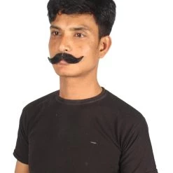 HPO Adult Men's Fake Imperial Human Hair Mustache | Multiple Color Options