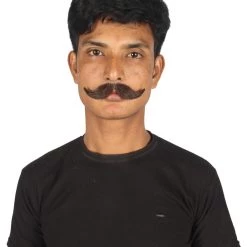 HPO Adult Men's Fake Imperial Human Hair Mustache | Multiple Color Options