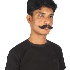 HPO Adult Men's Fake Imperial Human Hair Mustache | Multiple Color Options