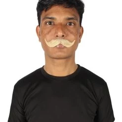 HPO Adult Men's Fake Imperial Human Hair Mustache | Multiple Color Options