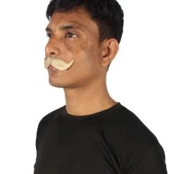 HPO Adult Men's Fake Imperial Human Hair Mustache | Multiple Color Options