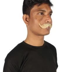 HPO Adult Men's Fake Imperial Human Hair Mustache | Multiple Color Options