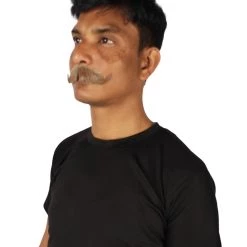 HPO Adult Men's Fake Imperial Human Hair Mustache | Multiple Color Options