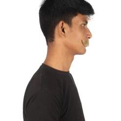 HPO Adult Men's Fake Imperial Human Hair Mustache | Multiple Color Options