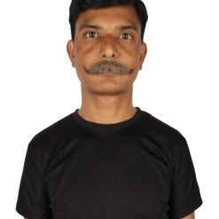 HPO Adult Men's Fake Imperial Human Hair Mustache | Multiple Color Options