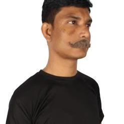 HPO Adult Men's Fake Imperial Human Hair Mustache | Multiple Color Options