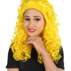 HPO Adult Women's Long Curly Country Singer Wig | Multiple Color Options