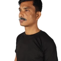 HPO Men's Human Hair Mustache Cosplay Facial Hair