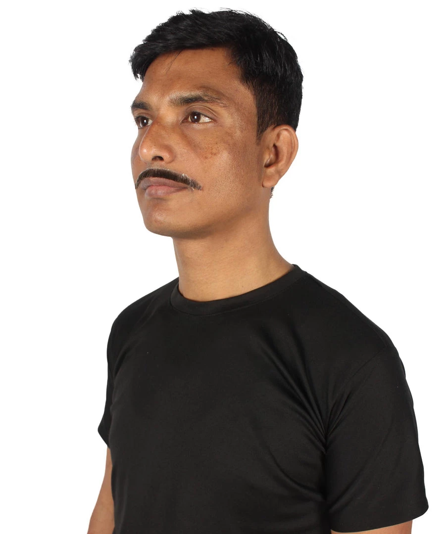 HPO Adult Men's Borat Fake Synthetic Hair Mustache | Multicolor Color Options 10 HPO Adult Men's Borat Fake Synthetic Hair Mustache | Multicolor Color Options